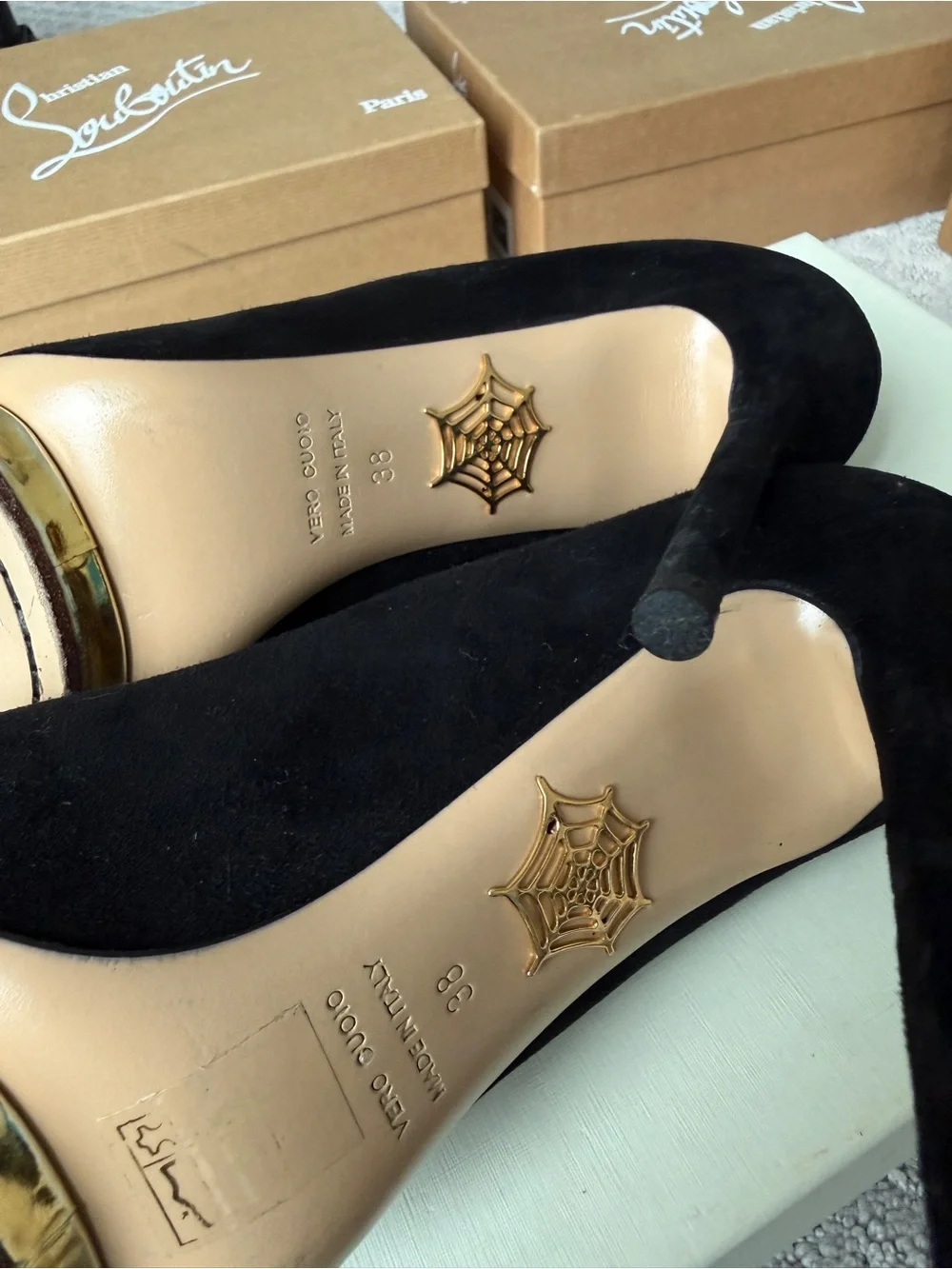Charlotte Olympia Black Suede Pumps